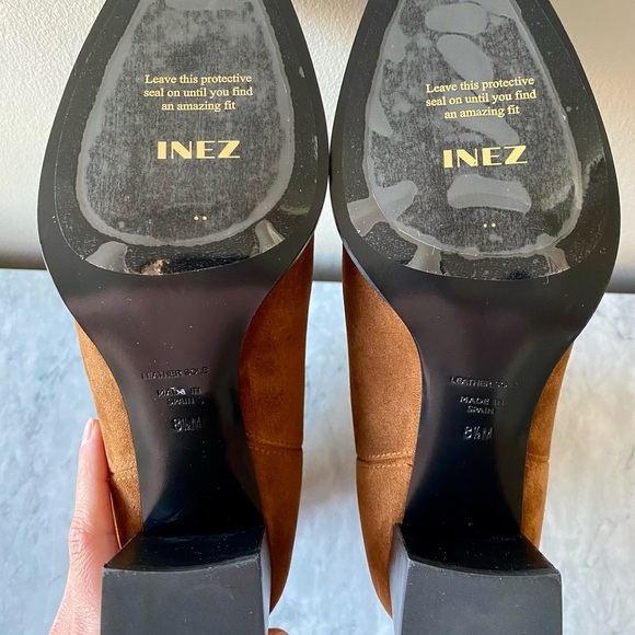 INEZ Caro Chelsea Boot in Chestnut Suede - Picture 6 of 9